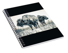 Load image into Gallery viewer, Bison Pair Facing The Storm - Spiral Notebook