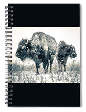 Load image into Gallery viewer, Bison Pair Facing The Storm - Spiral Notebook