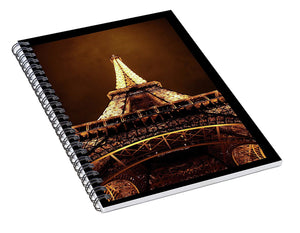 Eiffel Tower Glow - Spiral Notebook