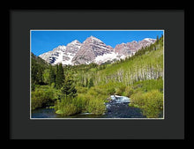 Load image into Gallery viewer, Maroon Bells And West Maroon Creek - Framed Print