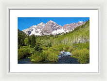 Load image into Gallery viewer, Maroon Bells And West Maroon Creek - Framed Print