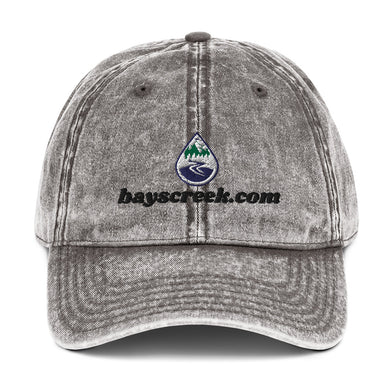 Vintage Cotton Twill Cap With Bay's Creek Logo & Text