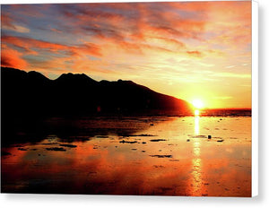 Turnagain Arm Sunset South Of Anchorage Alaska - Canvas Print