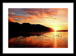 Turnagain Arm Sunset South Of Anchorage Alaska - Framed Print