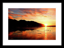 Load image into Gallery viewer, Turnagain Arm Sunset South Of Anchorage Alaska - Framed Print