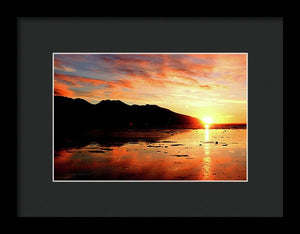 Turnagain Arm Sunset South Of Anchorage Alaska - Framed Print