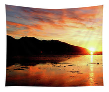 Load image into Gallery viewer, Turnagain Arm Sunset South Of Anchorage Alaska - Tapestry